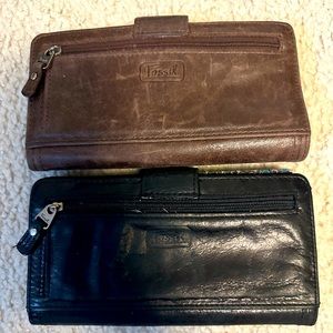 FINAL REDUCTION 2 Vintage Fossil Wallets
